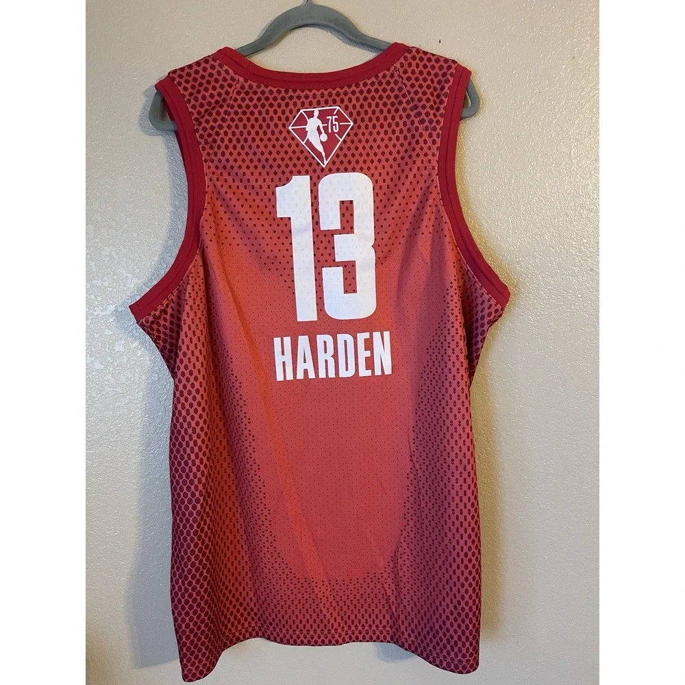 Men's 56 NBA‎ All Star Edition James Harden Jordan 75th Anniversary Jersey Red